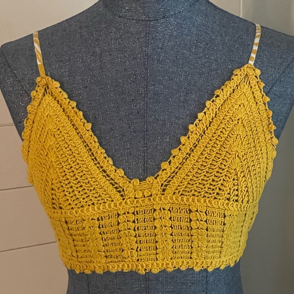 SHEIN Tops - Shein Crochet Yellow Top
